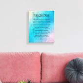 ターコイズ誕生石 – 12月の詩のアートキャンバス キャンバスプリント (インサイチュ (リビング))