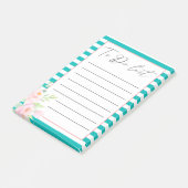 ターコイズ赤面PeoniesリストPost-Itメモ ポストイット (アングル)