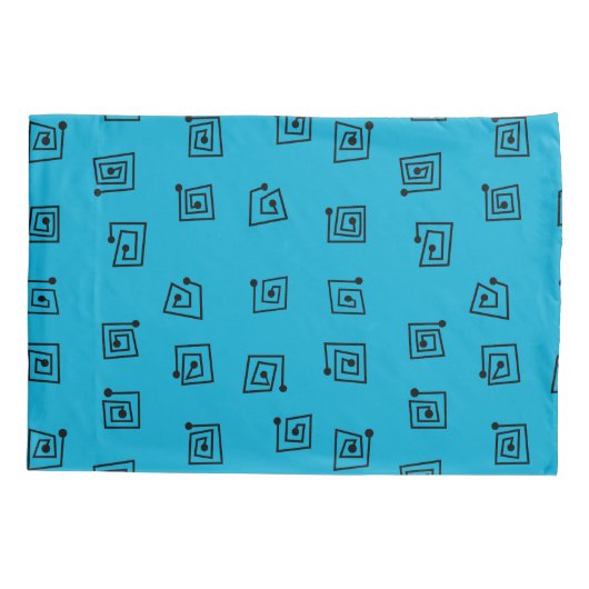 ターコイズ迷路 枕カバー (裏面)