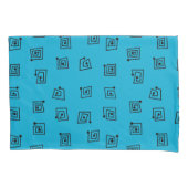 ターコイズ迷路 枕カバー (正面)