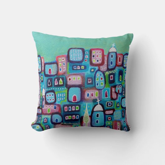ターコイズ都市 クッション (正面)