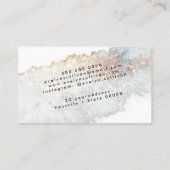 ターコイズ金ゴールドきらめく水彩名刺 名刺 (裏面)