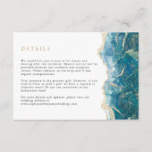 ターコイズ金ゴールドアガモダンテ結婚ート エンクロージャーカード (正面)