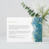ターコイズ金ゴールドアガモダンテ結婚ート エンクロージャーカード (スタンド正面)