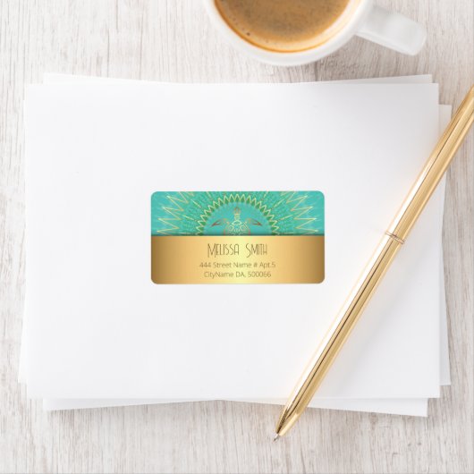 ターコイズ金ゴールドウミガメの部族 ラベル (インサイチュ)