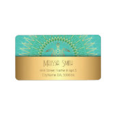 ターコイズ金ゴールドウミガメの部族 ラベル (正面)