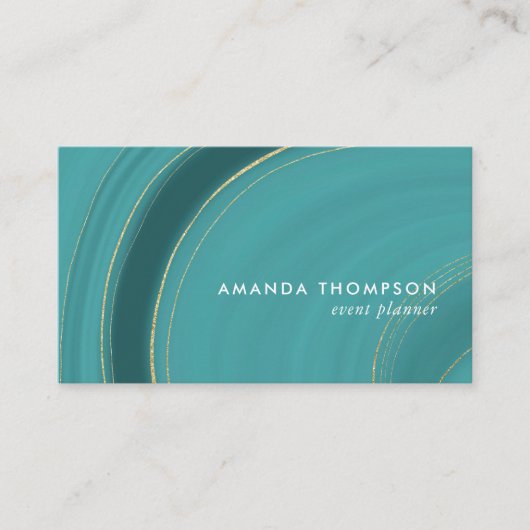 ターコイズ金ゴールドエージェントの名刺 名刺 (正面)