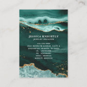 ターコイズ金ゴールドグリッターゲートジュエリー表示 名刺 (裏面)