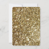 ターコイズ金ゴールドグリッタースウィート16パーティの招待状 招待状 (裏面)