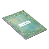 ターコイズ金ゴールドグリッタースパークル ノートブック (右側)