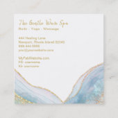 *~*ターコイズ金ゴールドグリッター名刺 スクエア名刺 (裏面)