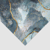 ターコイズ金ゴールドグレインマーブルデクページ 薄葉紙 (詳細)