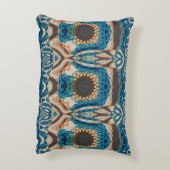 ターコイズ金ゴールドサンサウスウエストアート アクセントクッション (裏面(縦))