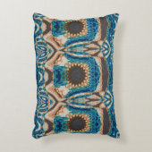 ターコイズ金ゴールドサンサウスウエストアート アクセントクッション (正面(垂直))