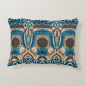 ターコイズ金ゴールドサンサウスウエストアート アクセントクッション (裏面)