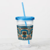 ターコイズ金ゴールドサンサウスウエストアート アクリルタンブラー (左)