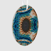 ターコイズ金ゴールドサンサウスウエストアート オーナメント (正面)