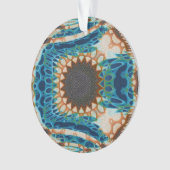 ターコイズ金ゴールドサンサウスウエストアート オーナメント (正面)