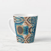 ターコイズ金ゴールドサンサウスウエストアート カフェラテマグ (左アングル)