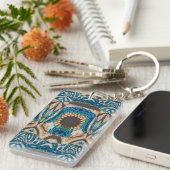 ターコイズ金ゴールドサンサウスウエストアート キーホルダー (正面右)