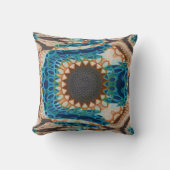 ターコイズ金ゴールドサンサウスウエストアート クッション (正面)