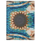 ターコイズ金ゴールドサンサウスウエストアート クリップボード (裏面)