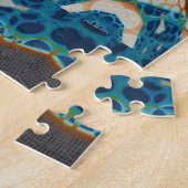 ターコイズ金ゴールドサンサウスウエストアート ジグソーパズル (側面)