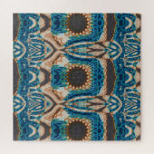 ターコイズ金ゴールドサンサウスウエストアート ジグソーパズル (横)