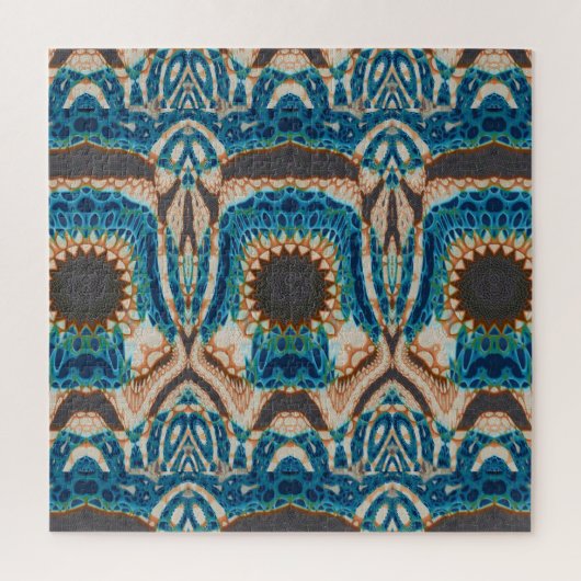 ターコイズ金ゴールドサンサウスウエストアート ジグソーパズル (縦)