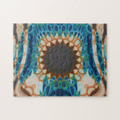 ターコイズ金ゴールドサンサウスウエストアート ジグソーパズル (横)