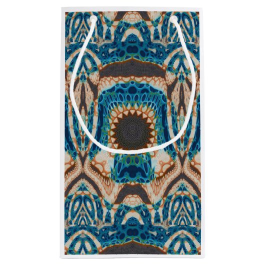 ターコイズ金ゴールドサンサウスウエストアート スモールペーパーバッグ (裏面)