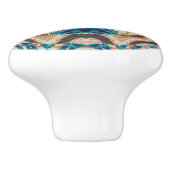 ターコイズ金ゴールドサンサウスウエストアート セラミックノブ (側面)