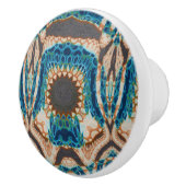 ターコイズ金ゴールドサンサウスウエストアート セラミックノブ (右)