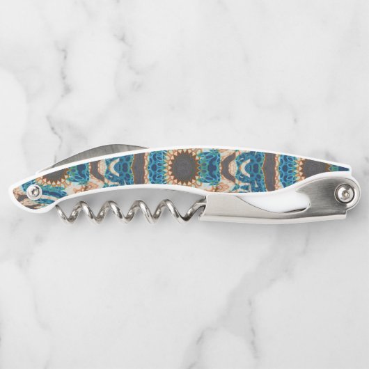 ターコイズ金ゴールドサンサウスウエストアート ソムリエナイフ (裏面)