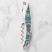 ターコイズ金ゴールドサンサウスウエストアート ソムリエナイフ (正面)