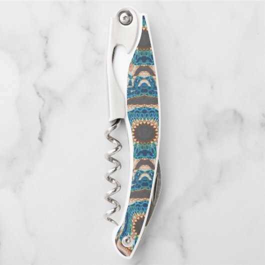 ターコイズ金ゴールドサンサウスウエストアート ソムリエナイフ (正面)