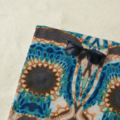 ターコイズ金ゴールドサンサウスウエストアート ビーチタオル (インサイチュ)