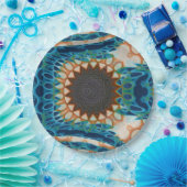 ターコイズ金ゴールドサンサウスウエストアート ペーパープレート (パーティー)