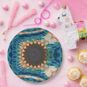 ターコイズ金ゴールドサンサウスウエストアート ペーパープレート (パーティー)