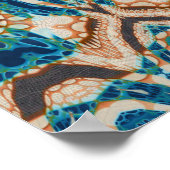 ターコイズ金ゴールドサンサウスウエストアート ポスター (角)