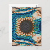 ターコイズ金ゴールドサンサウスウエストアート ポストカード (正面/裏面)