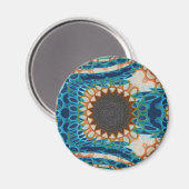 ターコイズ金ゴールドサンサウスウエストアート マグネット (正面/裏面)