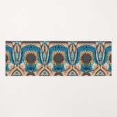 ターコイズ金ゴールドサンサウスウエストアート ヨガマット (正面(横))