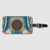 ターコイズ金ゴールドサンサウスウエストアート ラゲッジタグ (正面横)