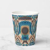 ターコイズ金ゴールドサンサウスウエストアート 紙コップ (裏面)