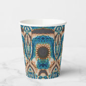 ターコイズ金ゴールドサンサウスウエストアート 紙コップ (左)