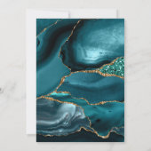 ターコイズ金ゴールドスワールゲート5 – 写真メリークリスマス 招待状 (裏面)