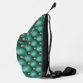 ターコイズ金ゴールドダイヤモンドタフテッドジェムストーン スリングバッグ (右)