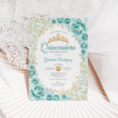ターコイズ金ゴールドフローラキンセアニェラ 招待状