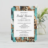 ターコイズ金ゴールドブラックヒョウ 招待状 (スタンド正面)